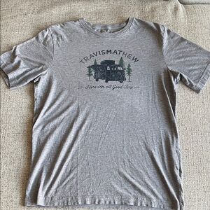 Travis Mathew Heather Gray Graphic Tee size medium